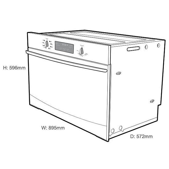 Westinghouse 90cm electric built-in oven - 125L gross, twin fan system, stainless steel - WVE914SB