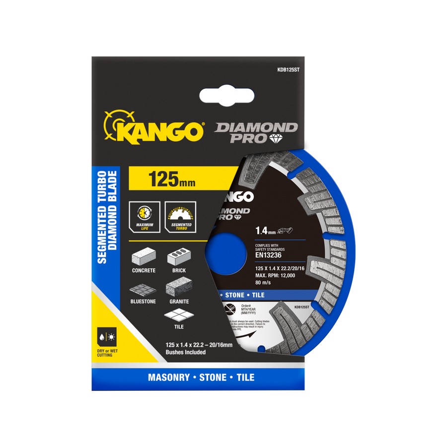 Kango Diamond Saw Blade - 125mm - Turbo - Dry Cutting - SuperSaverAU - view 1