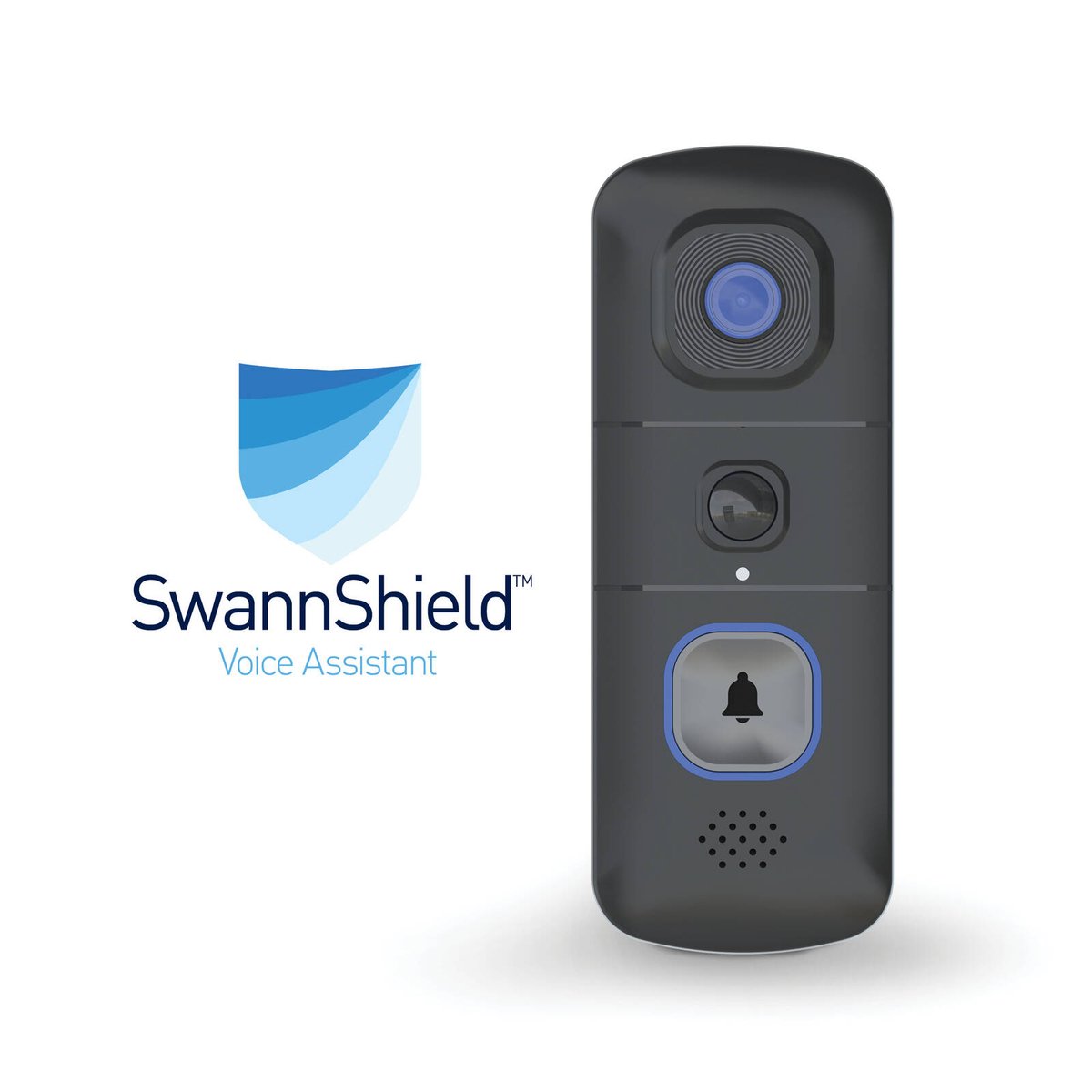 Swann Evo Wireless Video Doorbell with Chime Unit - 1.7MP HD - 140° Viewing Angle - Two-Way Audio - True Detect Sensor