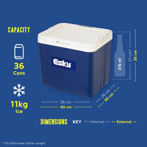 Esky 26L Chilla Hard Cooler - Blue - Holds 32 Cans or Longneck Bottles - SuperSaverAU - view 2