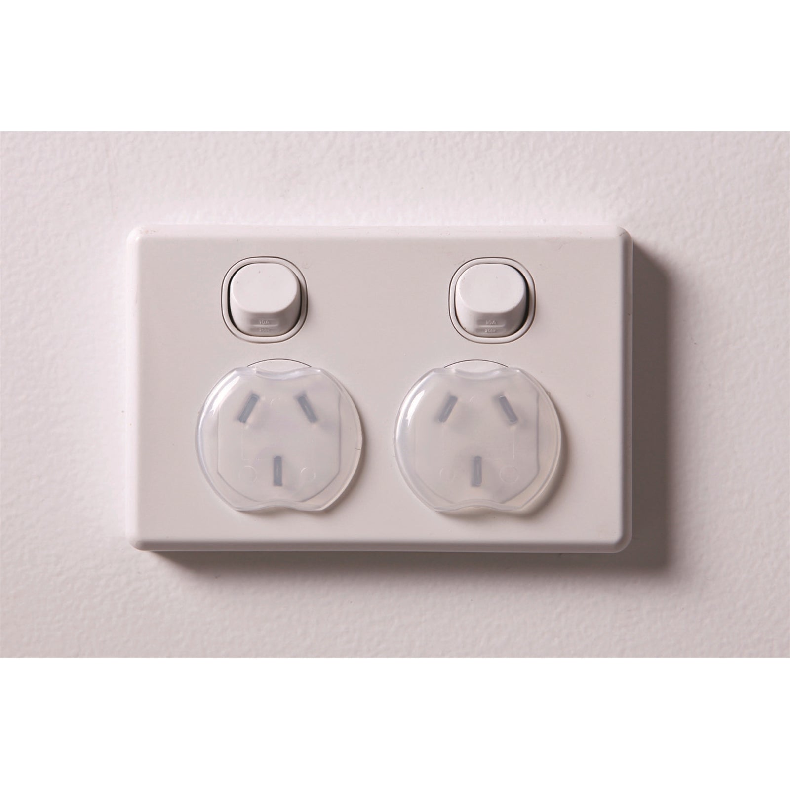 Dreambaby Child Safety Power Outlet Plugs 12 Pack, Transparent Polypropylene Covers
