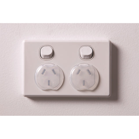 Dreambaby Child Safety Power Outlet Plugs 12 Pack, Transparent Polypropylene Covers