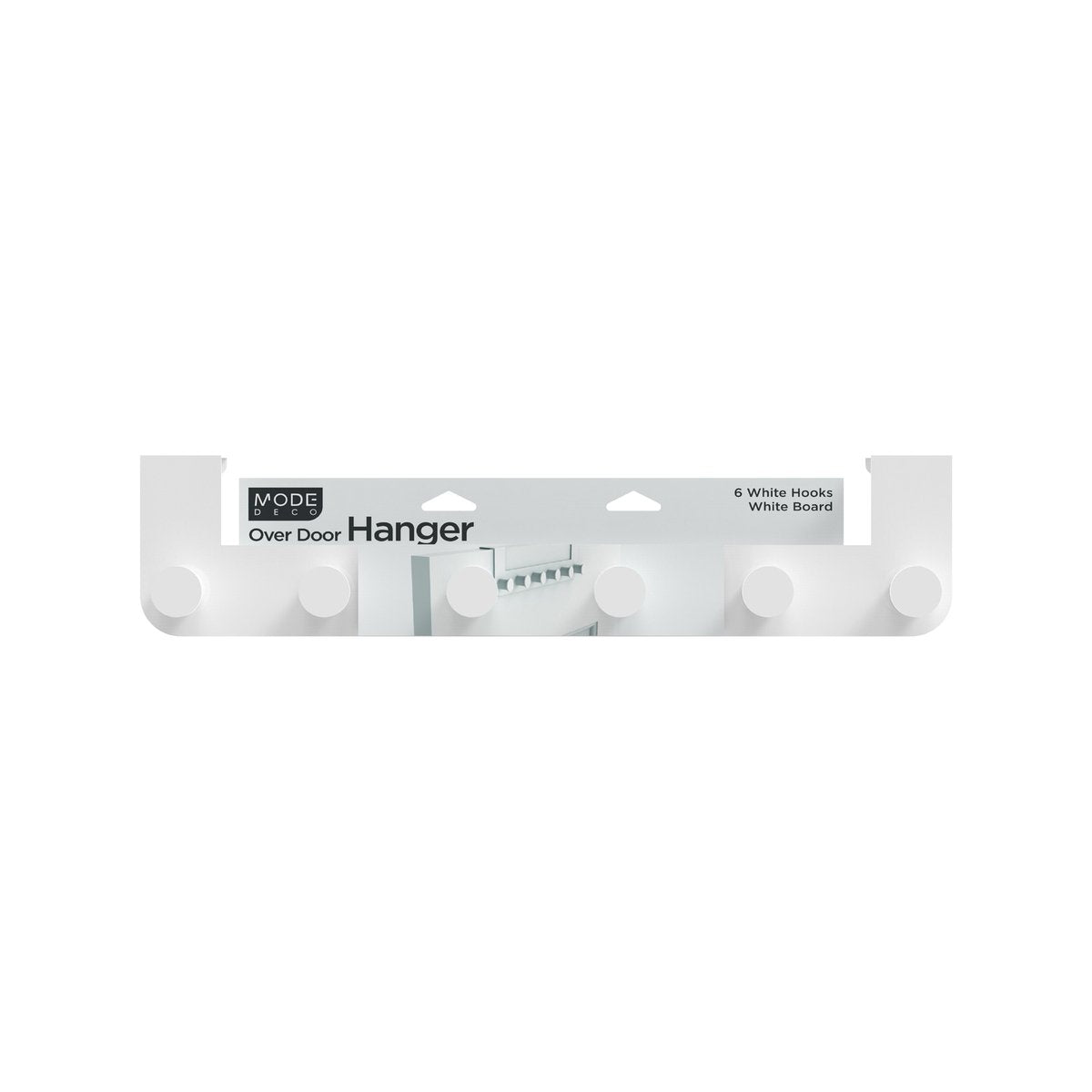 Mode Over Door Hanger - 6 Hooks - White - Metal - Space Saving Design - SuperSaverAU - view 5