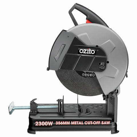Ozito 2300W 356mm Metal Cut Off Saw MCS-2355, 14 Inch, 4400 RPM, 140mm Max Cut, Quick Release Vice