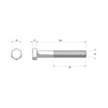 Zenith M16 x 120mm Hot Dip Galvanised Hex Head Bolt and Nut - Each