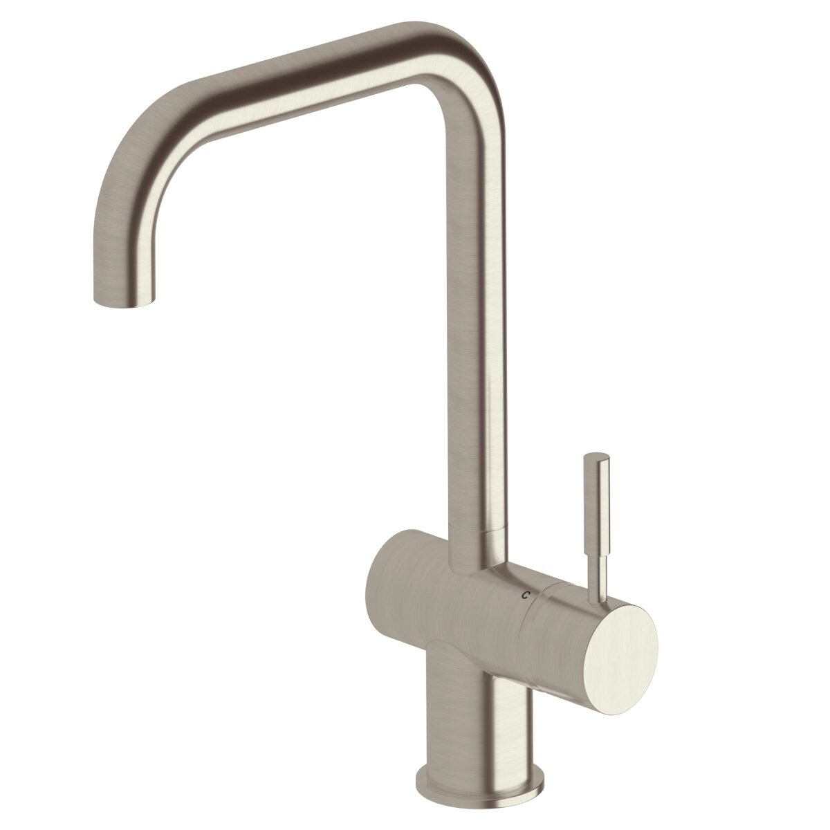 Sussex Taps Voda Square Neck Mixer Tap - Brushed Oyster Nickel Finish, 4 Star Rating - VSMQ-51