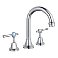 Evekare Chrome 1/4 Turn Pin Lever Basin Set with Red/Blue Indicators, 7.5L/min, 4 Star WELS