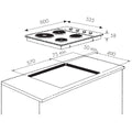 Chef 60cm electric cooktop - 4 hotplates, stainless steel finish, side controls - CHS642SB