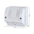 DETA Single Weatherproof Power Point 10A 240V White Polycarbonate Outdoor