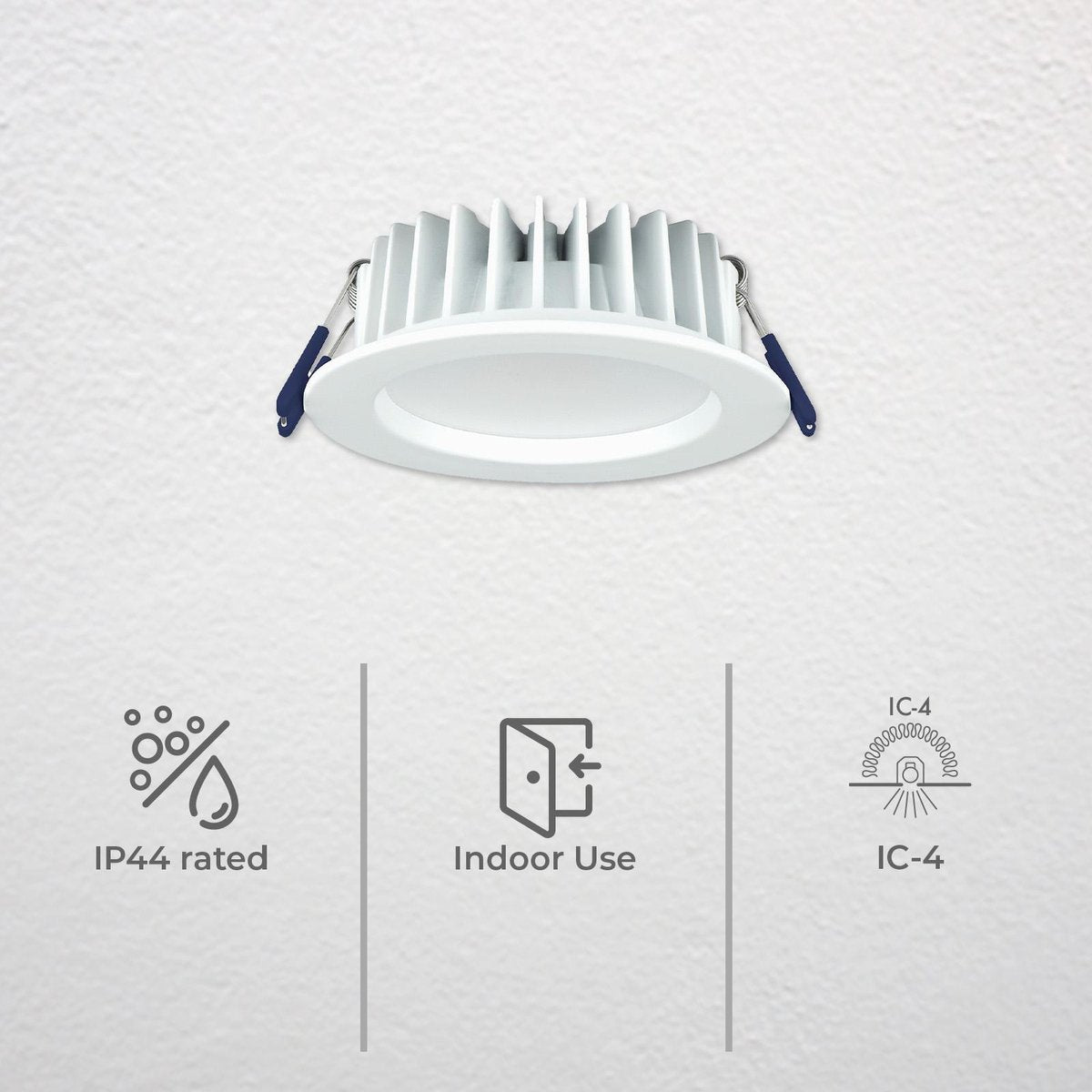 Deta 9W Tri Colour Dimmable LED Downlight 103mm - IP44 Moisture Resistant - SuperSaverAU - view 3