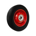 Easyroll 150mm Black Rubber Tyre with Red Metal Centre, Solid, 50kg Load