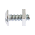Zenith Mushroom Head Bolt & Nut - 1/4"x20mm - 50 Pack - Zinc Plated - SuperSaverAU - view 2