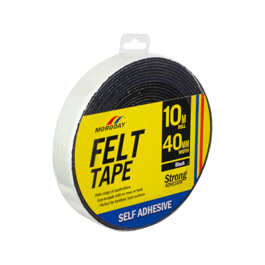 Moroday Felt Scratch Saver Tape - 40mm x 10m - Self Adhesive - Noise Reduction - SuperSaverAU - view 1
