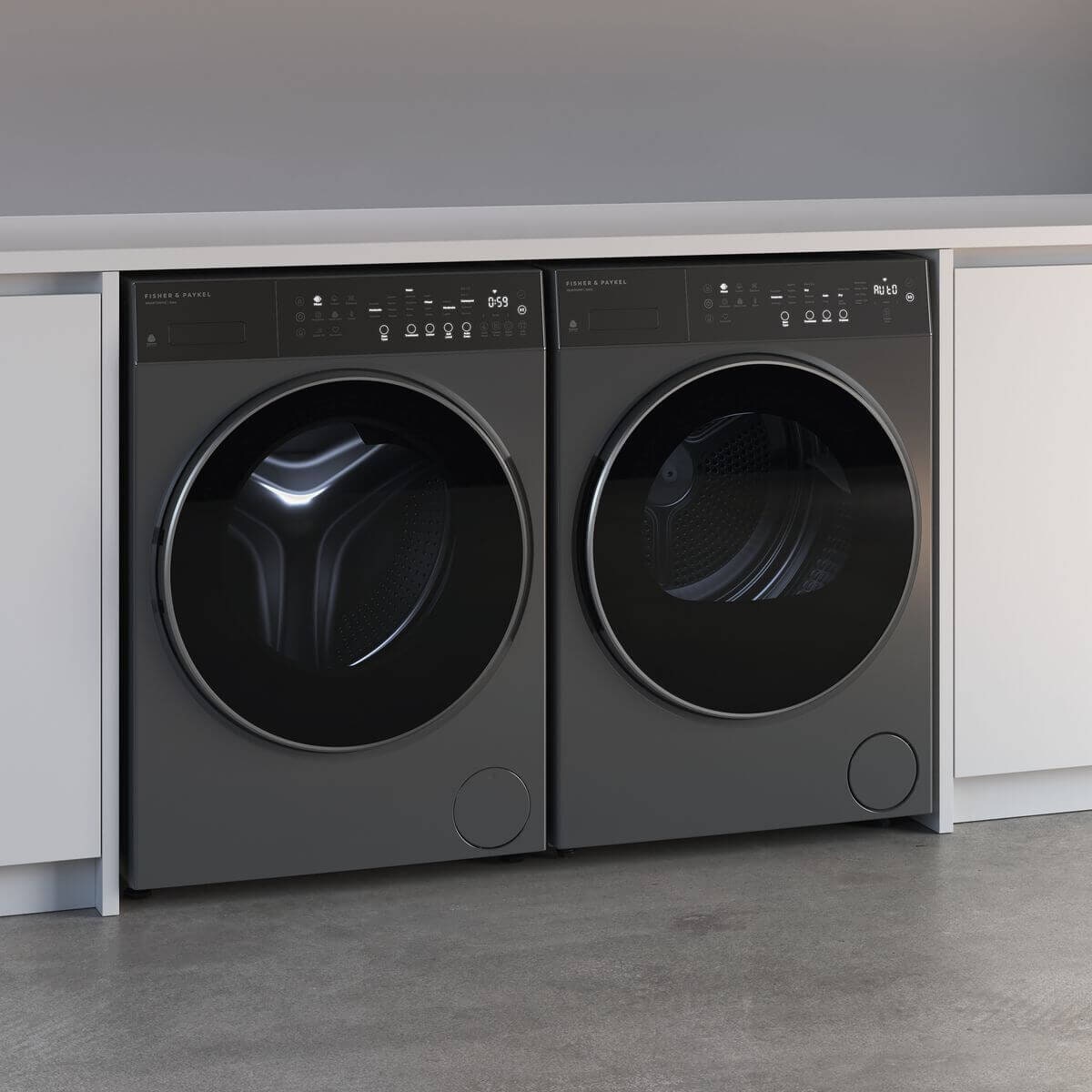 Fisher & Paykel Series 5 10kg Front Loader - Graphite, FlexiDose Auto Dosing, Steam Refresh - WH1060PG5