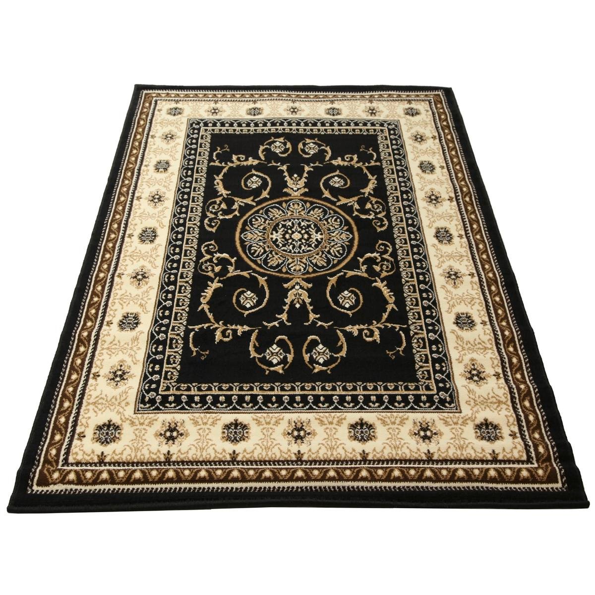 The Estate Collection Black Antalya Rug 160x225cm BCF Polypropylene Durable - SuperSaverAU - view 1