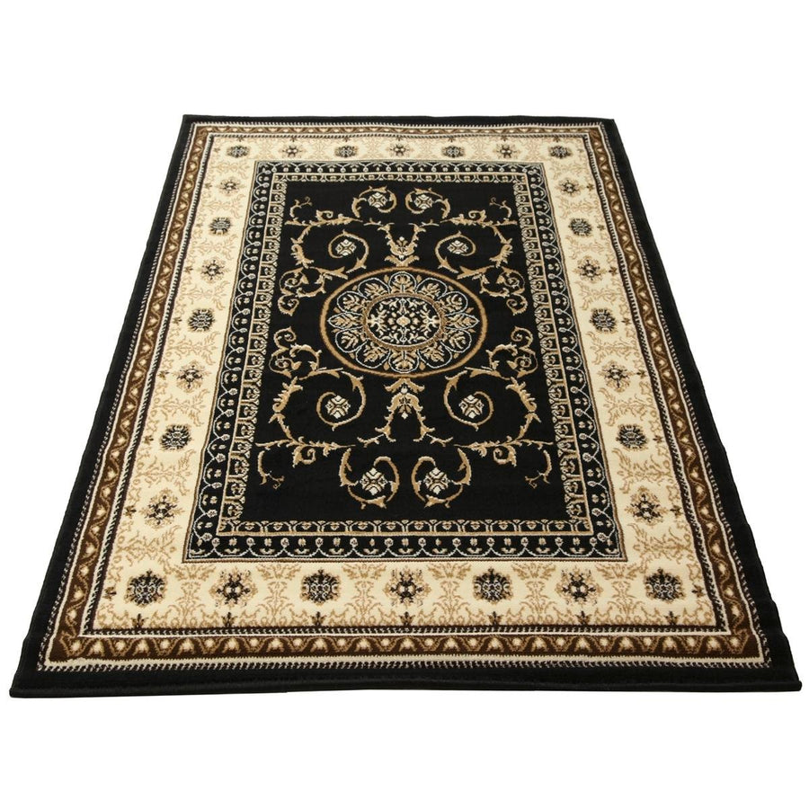 The Estate Collection Black Antalya Rug 160x225cm BCF Polypropylene Durable - SuperSaverAU - view 1