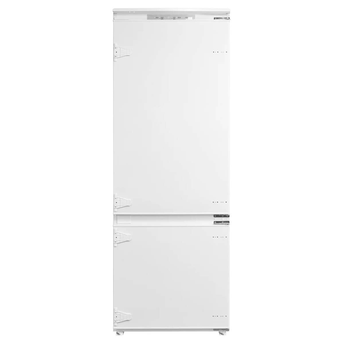 Husky 403L Integrated Bottom Mount Fridge - White, Reversible Door, Tempered Glass Shelves - HUS403INBM1