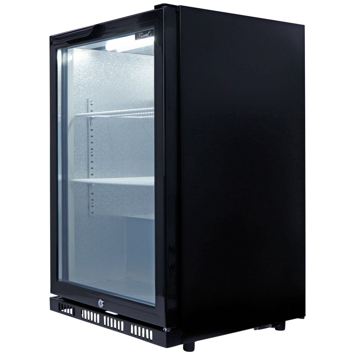 Smart 118L drinks chiller - black, lockable door, 7 star energy rating, interior light - SMH1840BLK