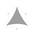 Coolaroo Triangle Shade Sail 5 x 5m HDPE Stone UV Protection - SuperSaverAU - view 3