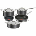 Tefal Jamie Oliver Cook's Classics 5 piece hard anodised induction cookware set - black - H912S517