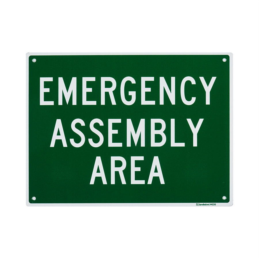 Sandleford 300 x 225mm Emergency Assembly Point Polypropylene Sign