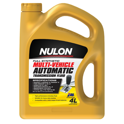 Nulon Full Synthetic Automatic Transmission Fluid 4L - Multi-Vehicle Formula - Excellent Wear Protection