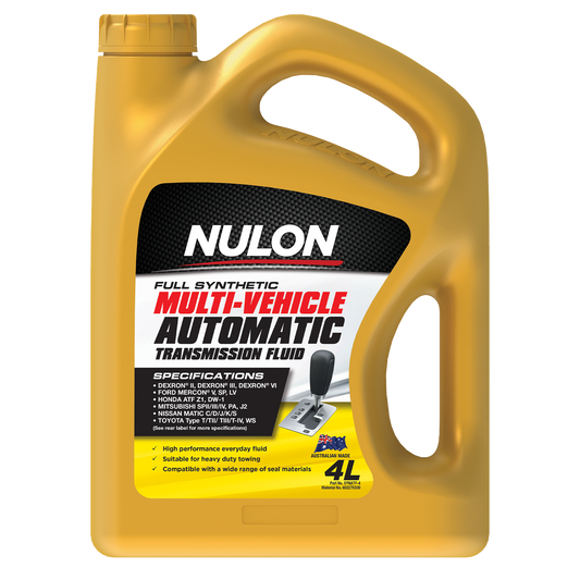 Nulon Full Synthetic Automatic Transmission Fluid 4L - Multi-Vehicle Formula - Excellent Wear Protection