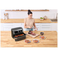 Ninja FlexDrawer Air Fryer 10.4L - Black - DualZone Technology, Proof to Bake, Zone Divider - AF500