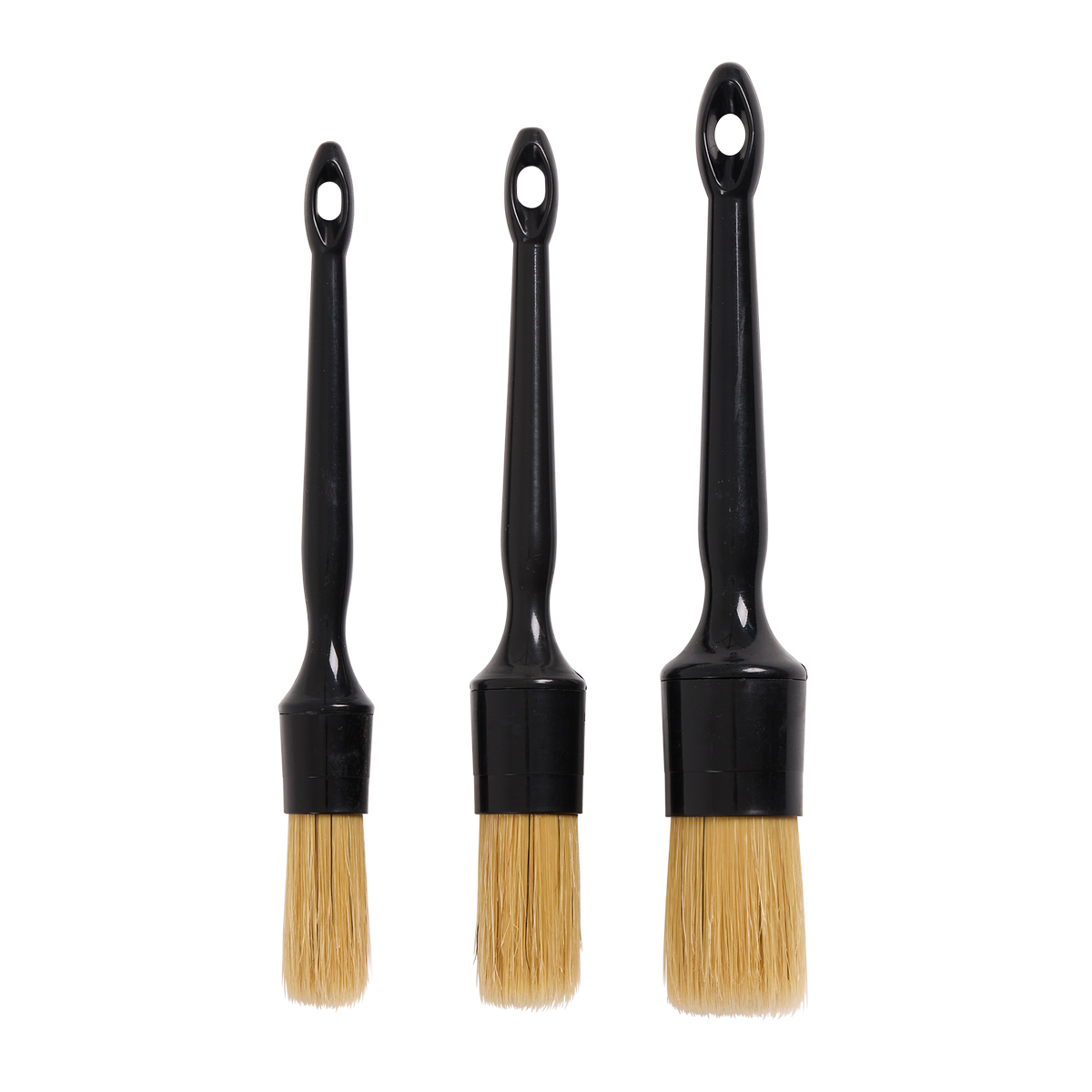 All Set 3 Piece Detailing Brush Set - 12mm 16mm 20mm - Soft Bristles - Lightweight - SuperSaverAU - view 1