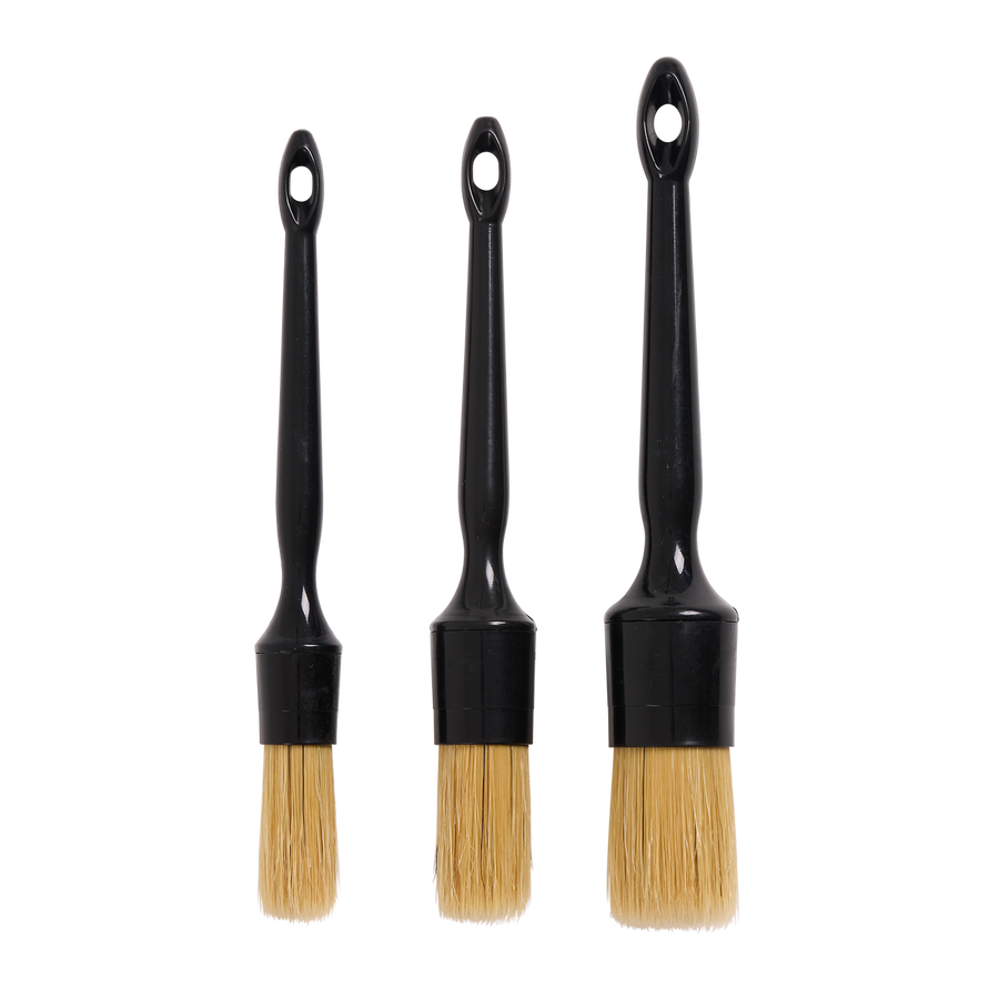 All Set 3 Piece Detailing Brush Set - 12mm 16mm 20mm - Soft Bristles - Lightweight - SuperSaverAU - view 1