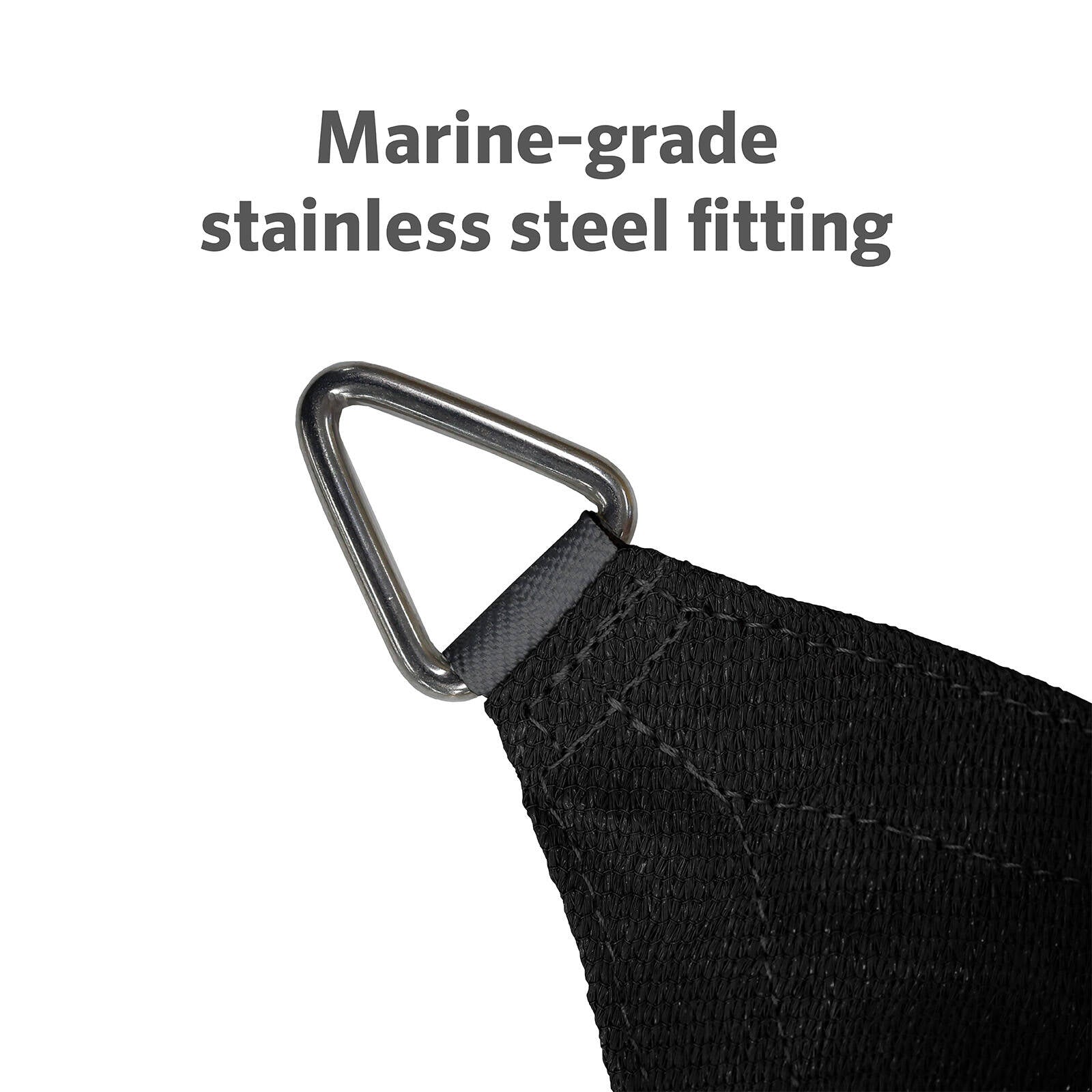 Coolaroo 5.4 x 5.4m Graphite Square Commercial Grade Shade Sail - 95% UV Block