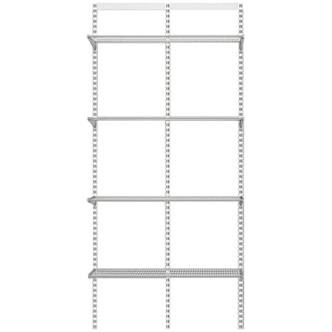 Elfa Classic Linen Closet - White E-Poxy Bonded Steel - 10 Year Warranty - Flat-Pack - 12081