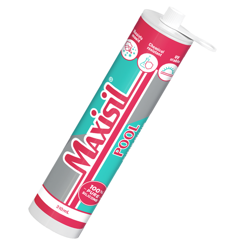 Maxisil 310ml White Pool Silicone - Neutral Cure Sealant - UV Stable - Mould Resistant - SuperSaverAU - view 1