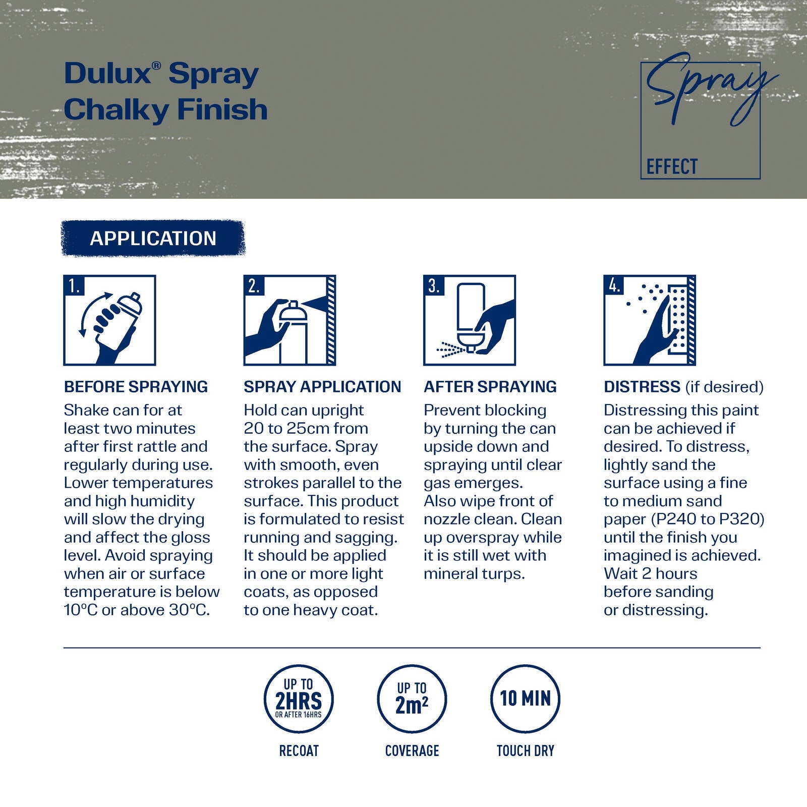 Dulux 340g Beige Filter Chalky Spray Paint