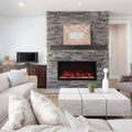 Remii 45 Inch Extra Tall Built-In Electric Fireplace - Black - 13-Colour Canopy Lighting - 102745-XT