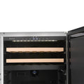 Artusi 127L dual zone outdoor beverage chiller - beech wood shelves, inverter compressor - AOFDZ127X