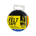 Moroday 40 x 3mm x 1m Black Felt Scratch Saver Self Adhesive Tape