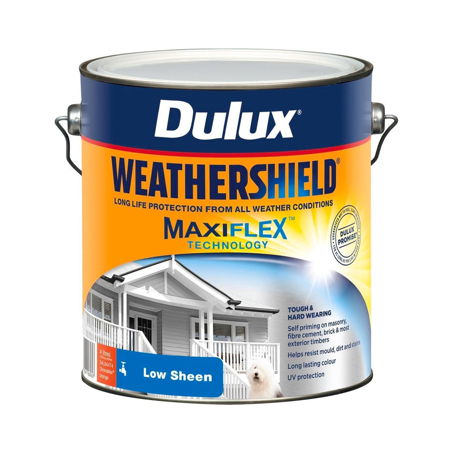 Dulux Weathershield Low Sheen Exterior Paint 4L - Orange - 4L - SuperSaverAU - view 1