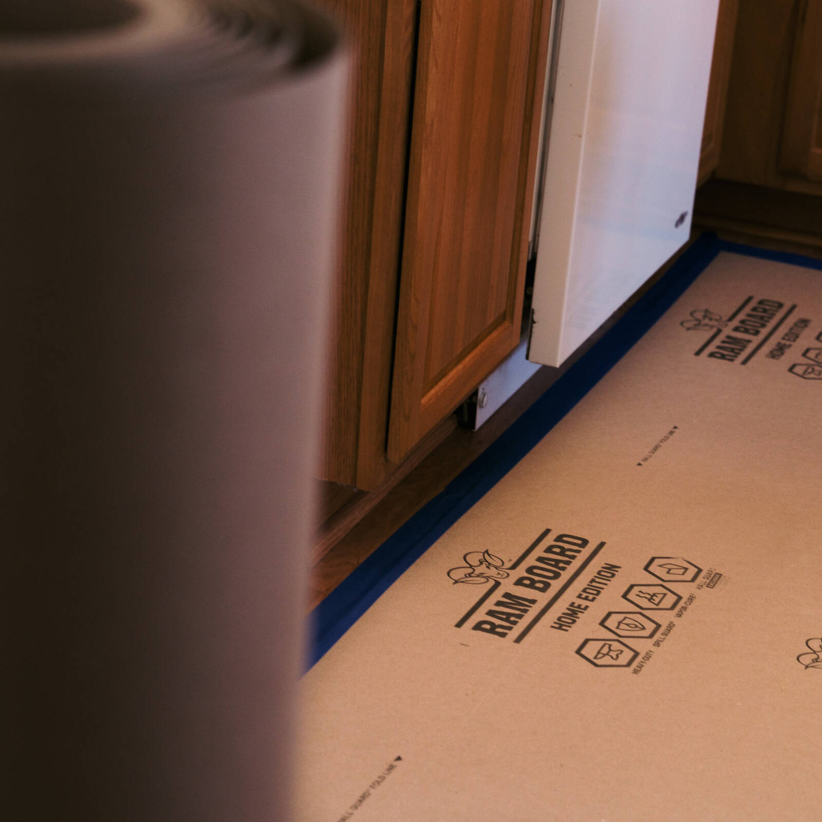 Ramboard Home Edition 915mm x 15.24m Brown Recycled Fibre Temporary Floor Protection, Indoor