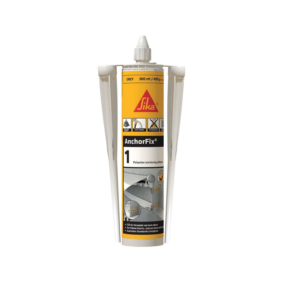 Sika 300ml Grey Anchorfix 1 Adhesive - Epoxy - High Load Capacity - SuperSaverAU - view 1