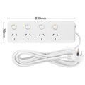 Arlec 4 Outlet Individually Switched Powerboard - 1.8m Lead - White - Safety Overload Protection - SuperSaverAU - view 4