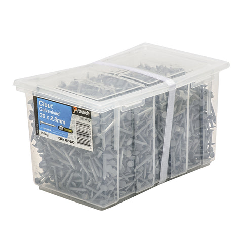 Paslode 30 x 2.8mm 5kg Galvanised Steel Clout Nails - 2550 Pack