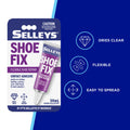 Selleys Shoe Fix Super Glue 50ml - Adhesive for Leather, Rubber, Canvas & Synthetic Shoes