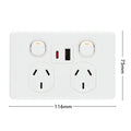 DETA X6 Double Power Point with USB-A & USB-C PD30W Rapid Charging Indoor