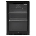 Husky 118L outdoor beverage fridge - black, lockable, anti-condensation glass door - ALFC1BLK840ELB