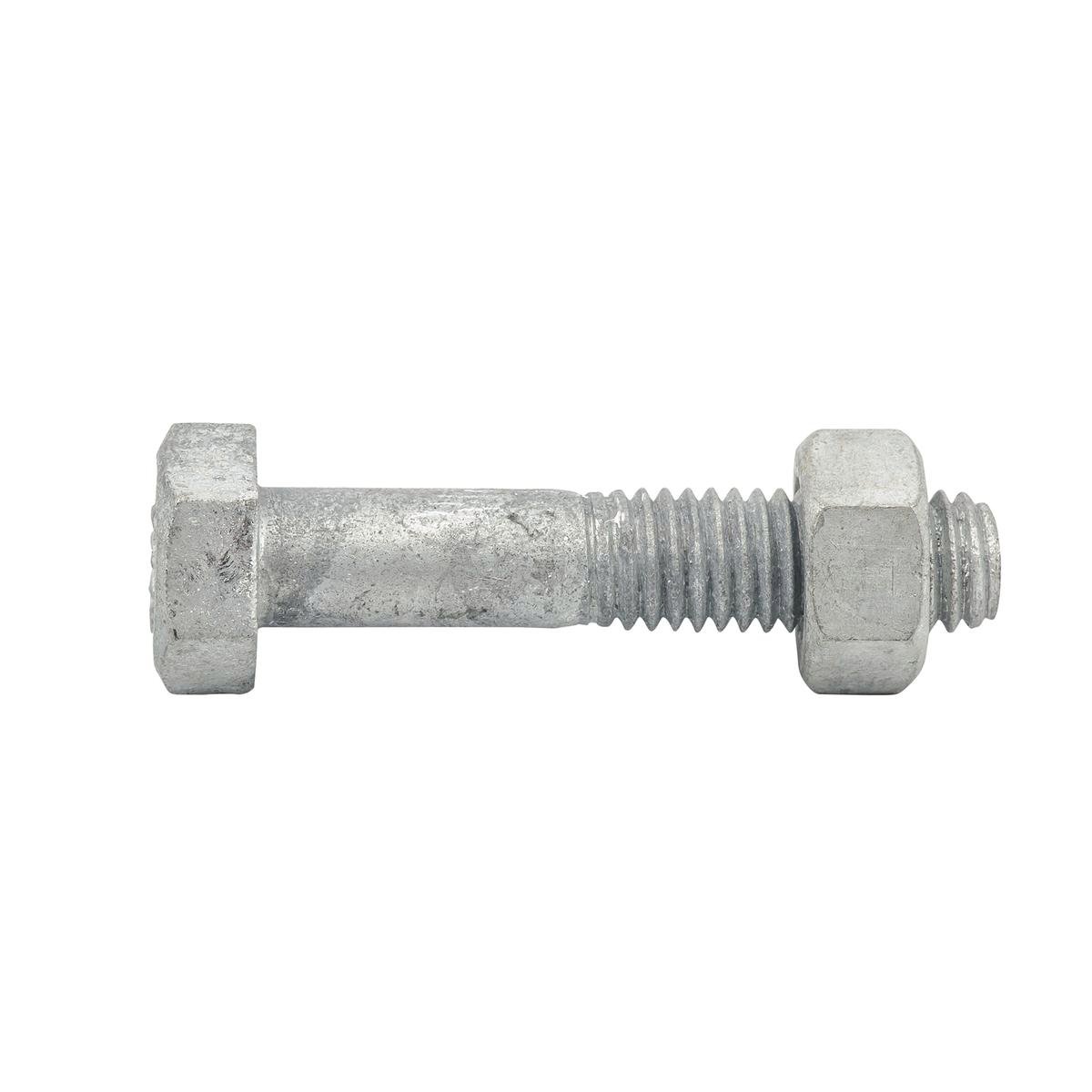Zenith M8 x 40mm Hot Dipped Galvanised Hex Head Bolt and Nut Each - SuperSaverAU - view 1