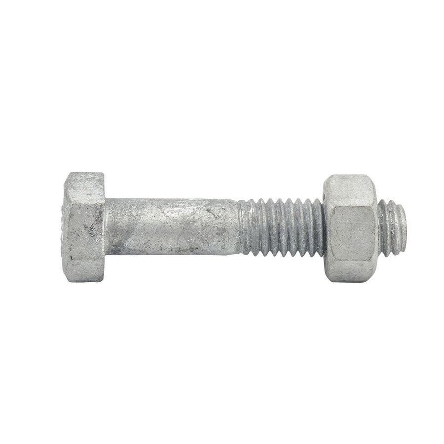 Zenith M8 x 40mm Hot Dipped Galvanised Hex Head Bolt and Nut Each - SuperSaverAU - view 1