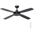 Mercator Nemoi 137cm DC Ceiling Fan - Black, 6-Speed Remote, Tropically Rated ABS - FC700134BK