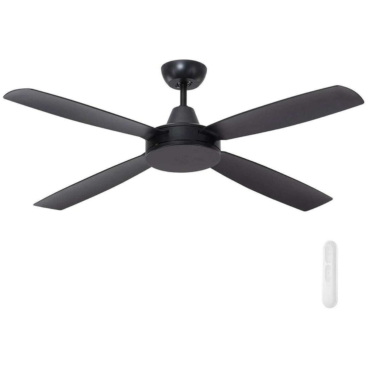 Mercator Nemoi 137cm DC Ceiling Fan - Black, 6-Speed Remote, Tropically Rated ABS - FC700134BK