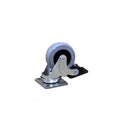 Easyroll 50mm Grey Rubber Heavy Duty Swivel Brake Castor 41kg